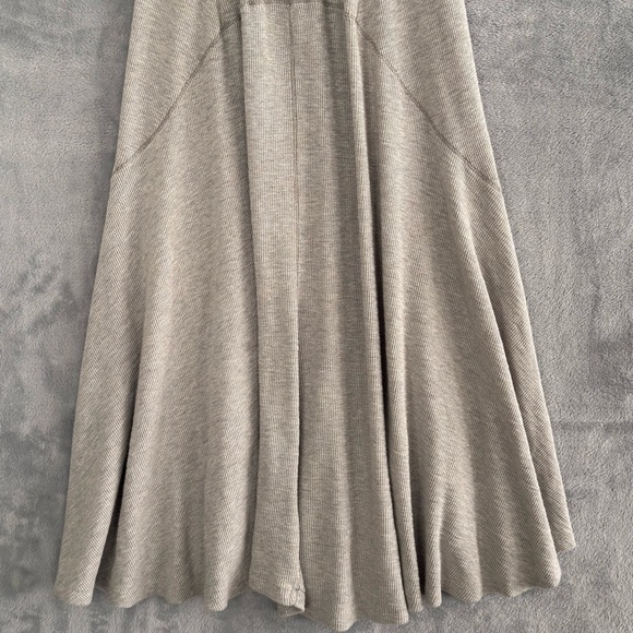 Polo Ralph Lauren Henley Maxi Style Long Dress Grey Medium Thermal Waffle - Picture 9 of 15